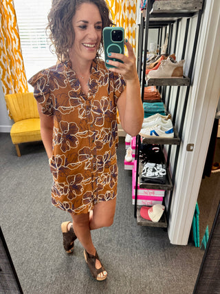 Camel Blossom Dress