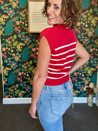Red Spirit Striped Sweater