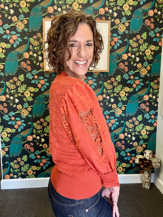 Ankara Mesh Sweater Cardigan