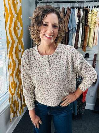 Floral Henley
