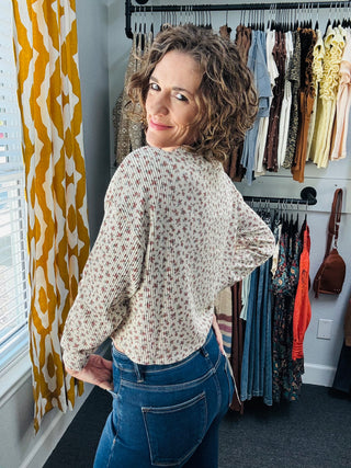 Floral Henley