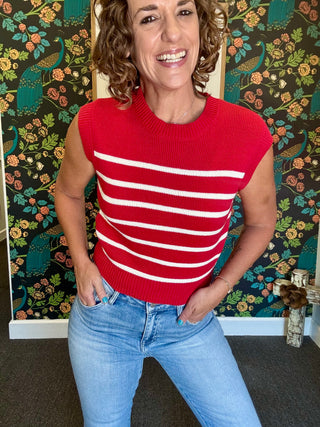 Red Spirit Striped Sweater