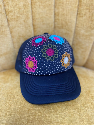 Hand Embroidered Trucker Hat