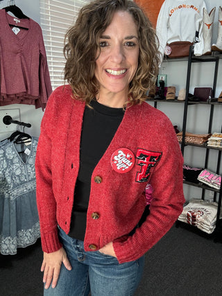 Texas Tech Patch Cardigan