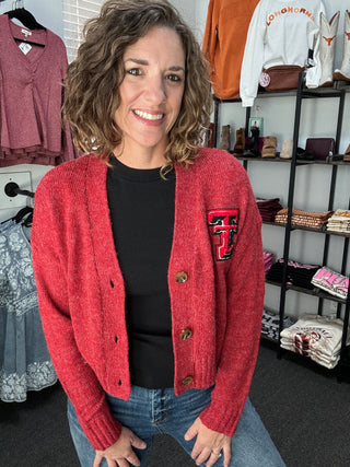 Texas Tech Patch Cardigan