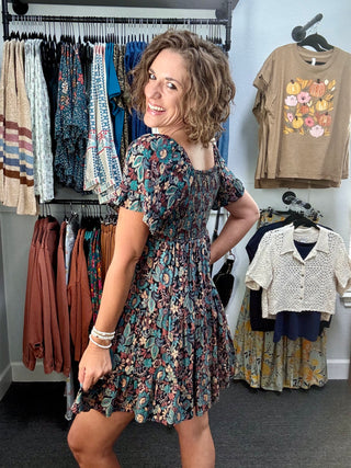 Teal Meadow Dress