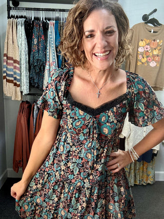Teal Meadow Dress