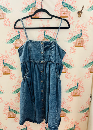 Strap Denim Dress