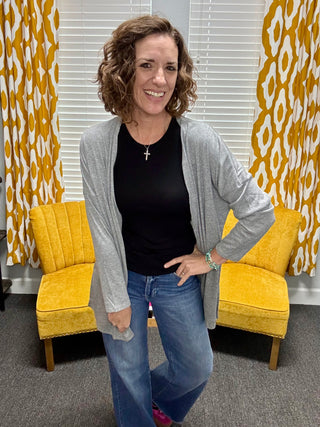 Heather Grey Cardigan
