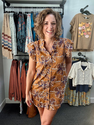 Camel Blossom Dress