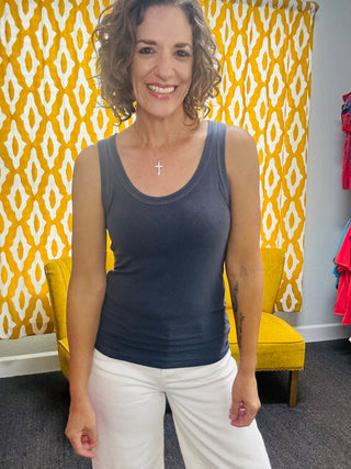 Charcoal Blue Tank