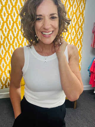White Cleo Tank