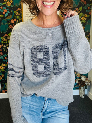 Distressed Varsity Sweater
