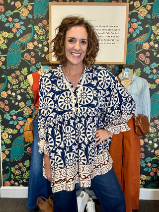 Bluewood Flowy Top