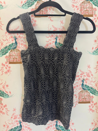 Black Lace Textured Cami