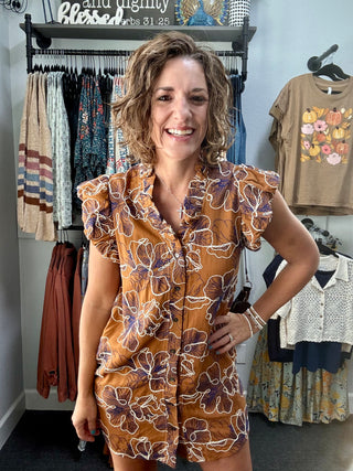 Camel Blossom Dress