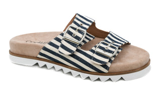 Navy Striped Dash Sandals