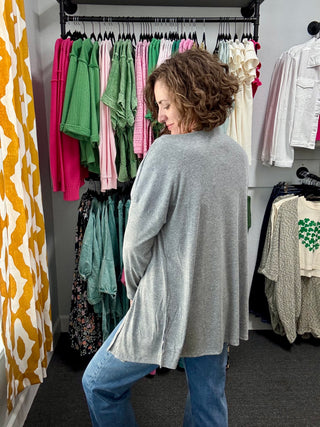 Heather Grey Cardigan