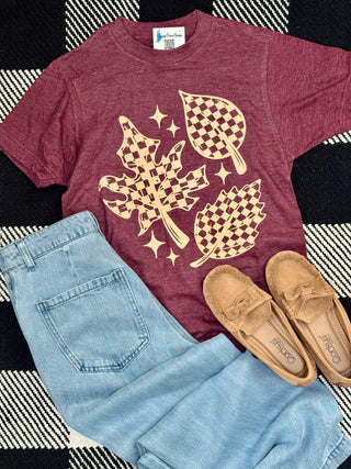 Checkered Leaves Tee