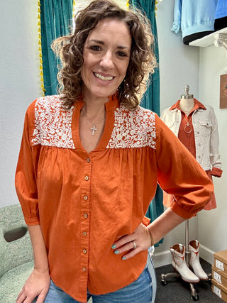 Burnt Orange Jane Top