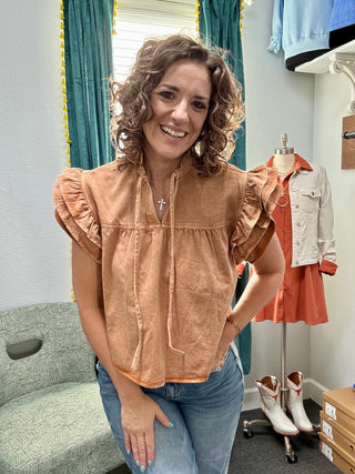 Burnt Orange Marley Top
