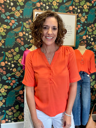 Tangerine Charm Top