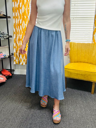 Chambray Blue Skirt