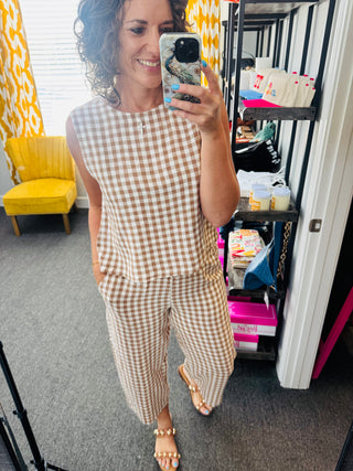 Woodsmoke Gingham Top
