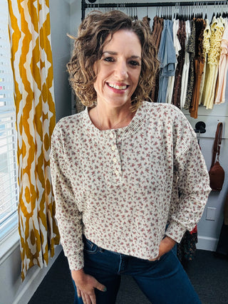 Floral Henley