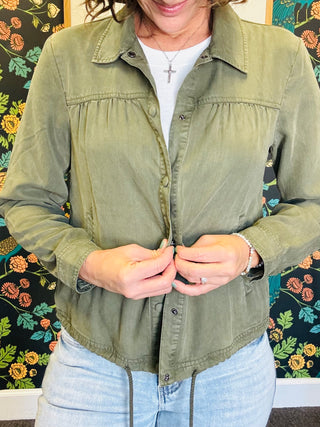 Olive Button Up Jacket