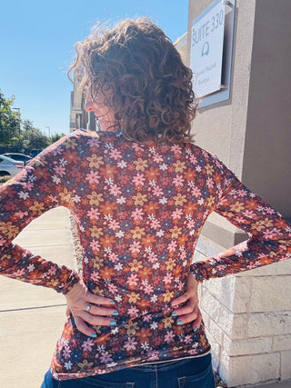 Wild Daisy Mesh Top