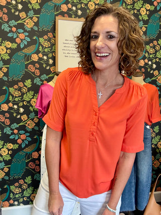 Tangerine Charm Top