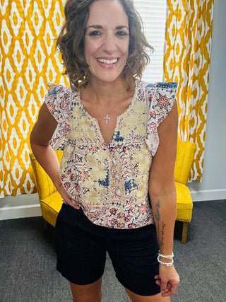 Denim Taupe SJ Top