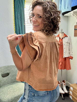 Burnt Orange Marley Top
