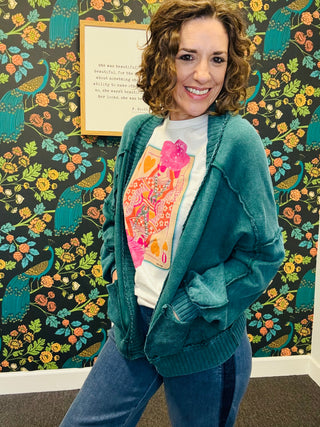 Midnight Green Cardigan