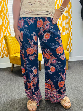 Navy + Rust Pants
