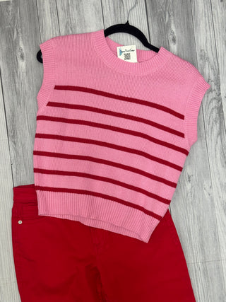 Pink Crush Striped Sweater