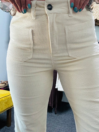Cream Corduroy Pants