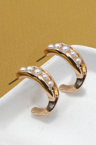 Pearl Hoop Earrings