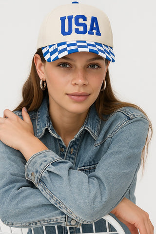 USA Checkered Hat