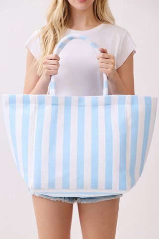 Blue Sky Stripe Tote