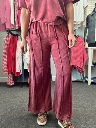 Burgundy Cozy Pants