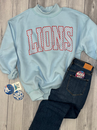 Lions Dot Mockneck
