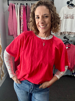 Tiny Hearts Mesh Top