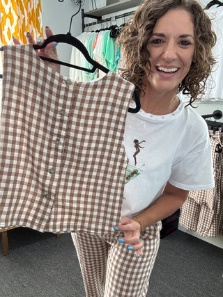 Woodsmoke Gingham Top