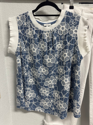 Chambray Garden Top