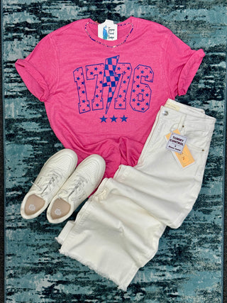 1776 Pink Tee