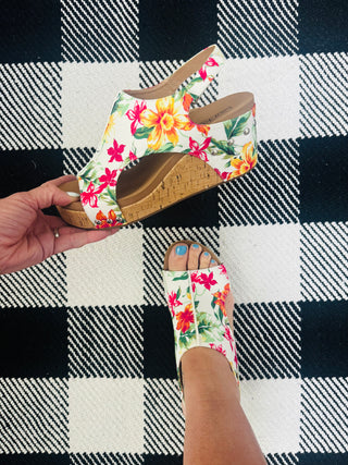 Floral Carley Wedge