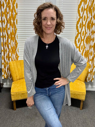 Heather Grey Cardigan