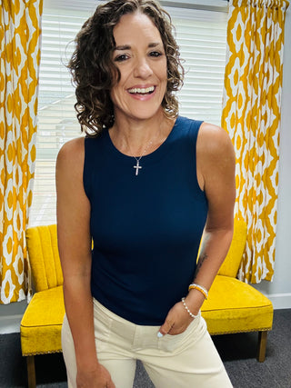 Navy Cleo Tank